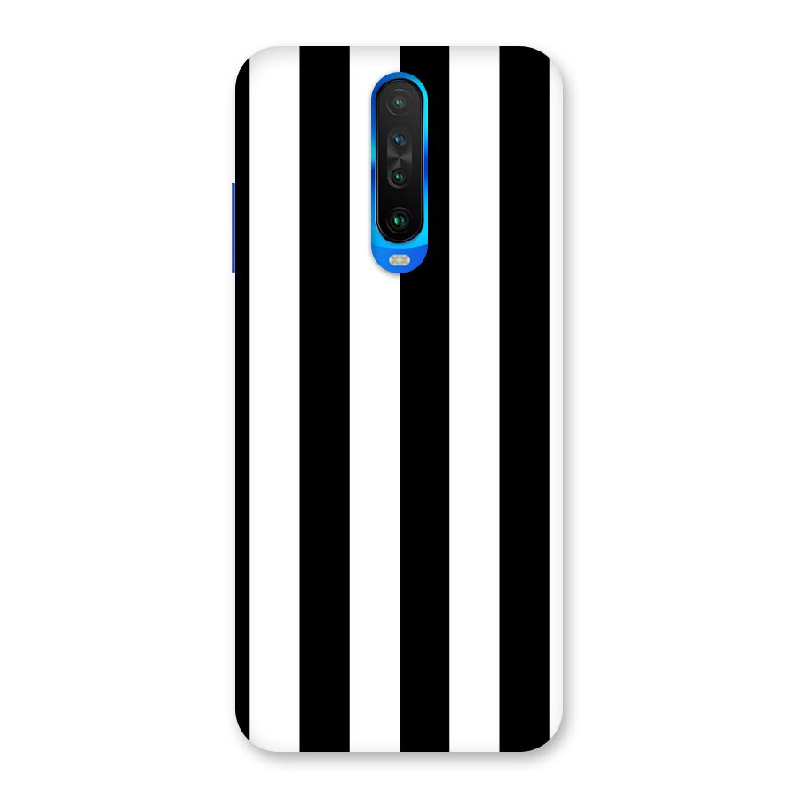 Lavish Black Stripes Back Case for Poco X2
