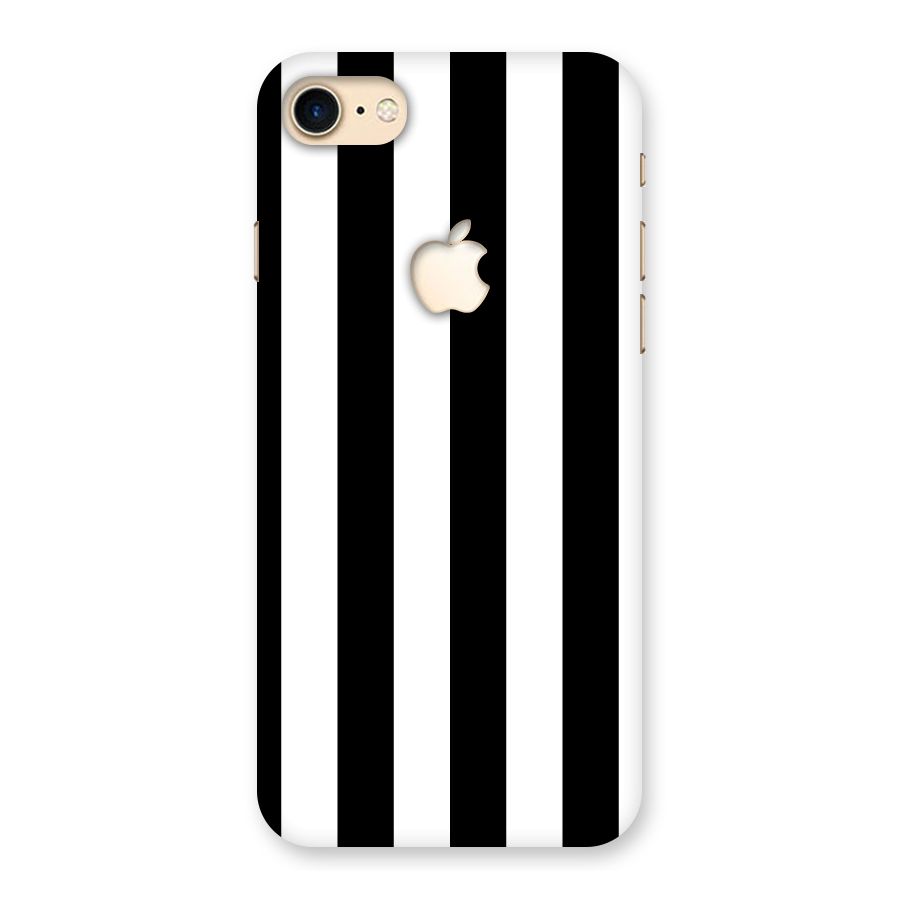 Lavish Black Stripes Back Case for iPhone 7 Apple Cut