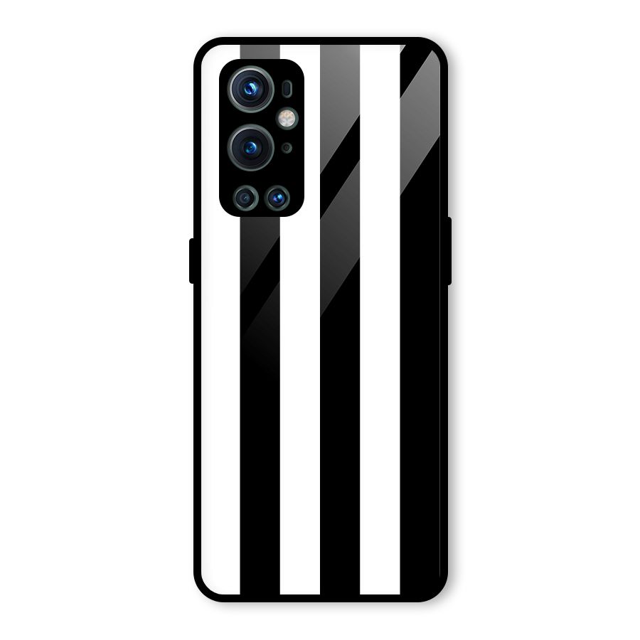 Lavish Black Stripes Glass Back Case for OnePlus 9 Pro
