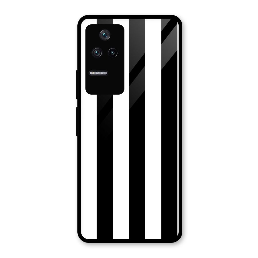 Lavish Black Stripes Glass Back Case for Poco F4 5G