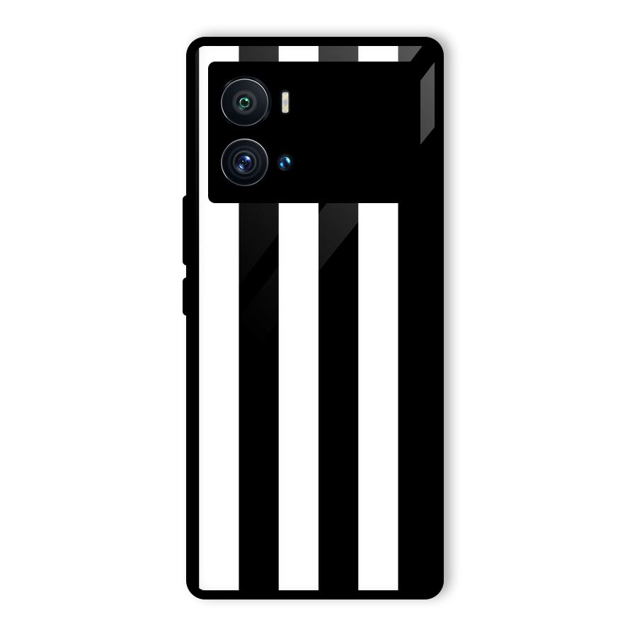 Lavish Black Stripes Glass Back Case for Vivo iQOO 9 Pro