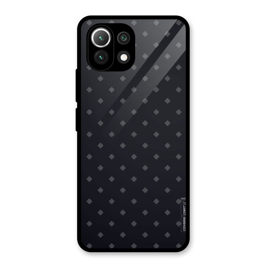 Lavish Diamond Pattern Glass Back Case for Mi 11 Lite