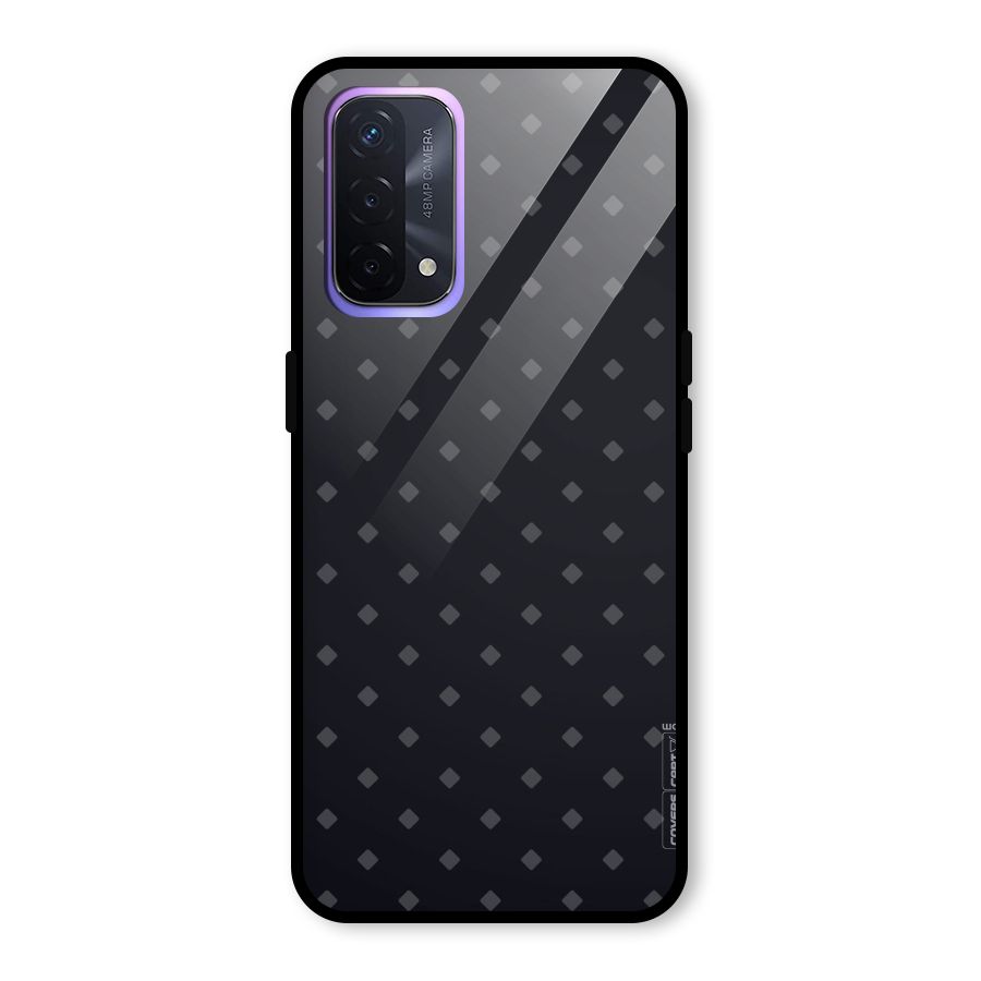 Lavish Diamond Pattern Glass Back Case for Oppo A74 5G
