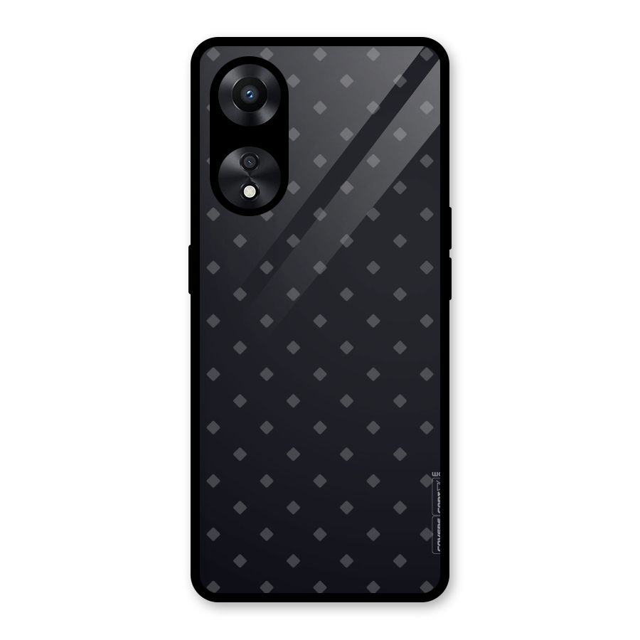 Lavish Diamond Pattern Glass Back Case for Oppo A78