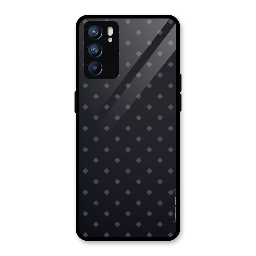 Lavish Diamond Pattern Glass Back Case for Oppo Reno6 5G