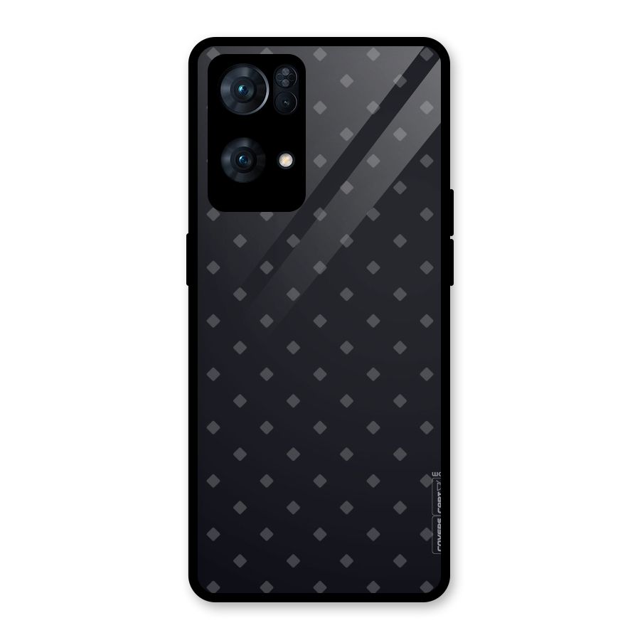 Lavish Diamond Pattern Glass Back Case for Oppo Reno7 Pro 5G