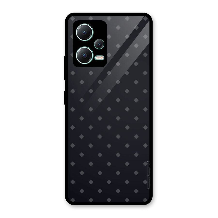 Lavish Diamond Pattern Glass Back Case for Redmi Note 12 5G