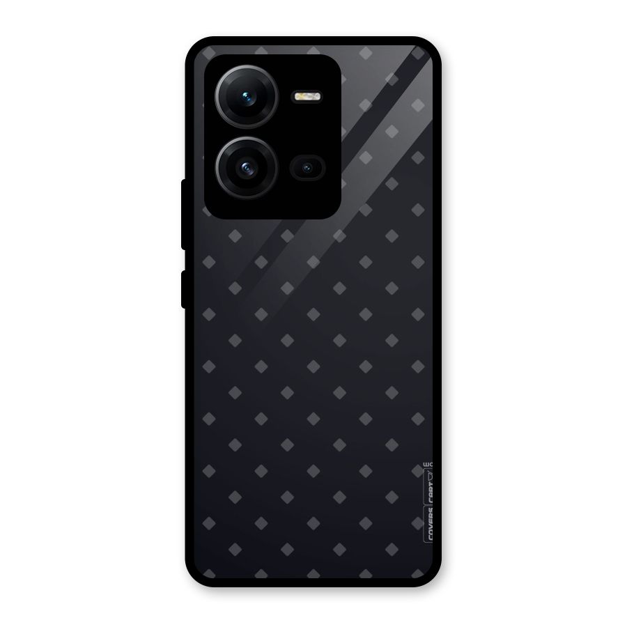 Lavish Diamond Pattern Glass Back Case for Vivo V25