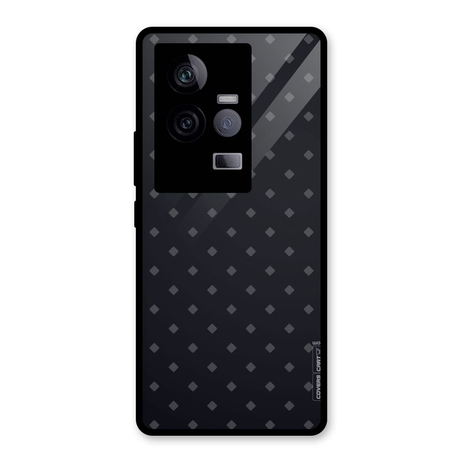 Lavish Diamond Pattern Glass Back Case for Vivo iQOO 11 5G