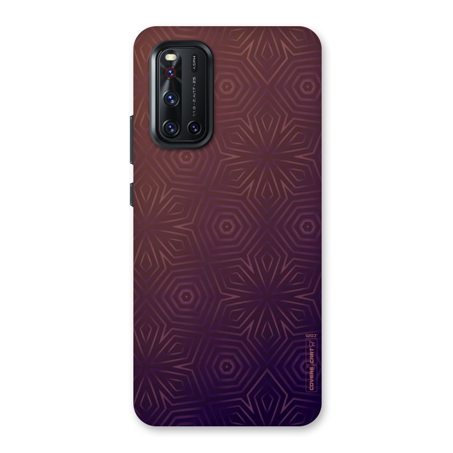 Lavish Purple Pattern Back Case for Vivo V19
