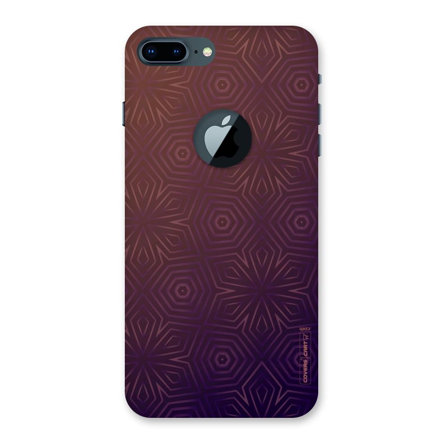 Lavish Purple Pattern Back Case for iPhone 7 Plus Logo Cut