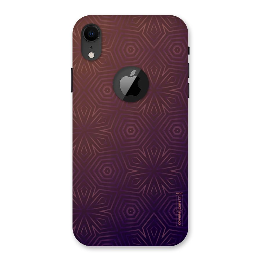 Lavish Purple Pattern Back Case for iPhone XR Logo Cut