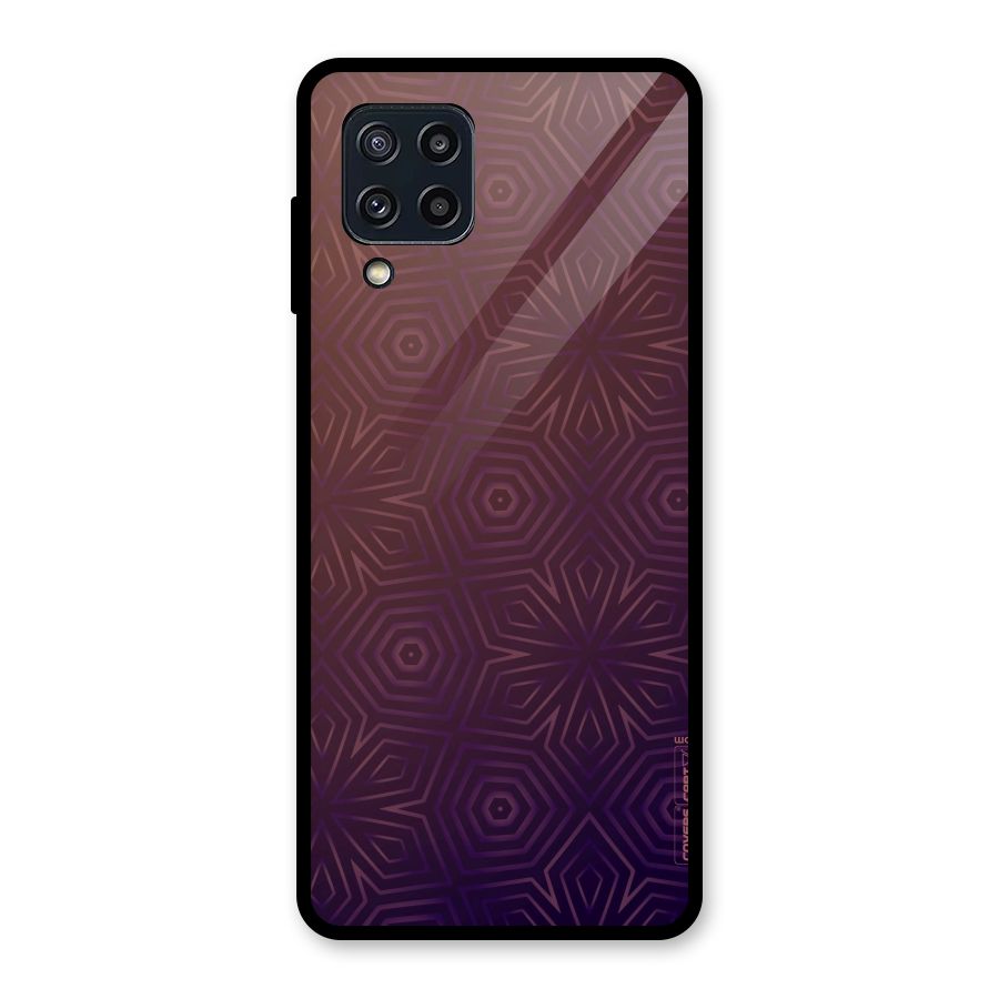 Lavish Purple Pattern Glass Back Case for Galaxy M32