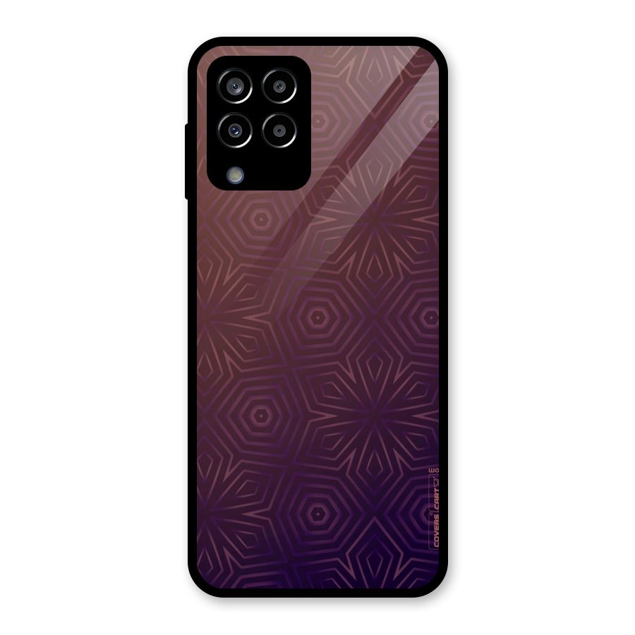 Lavish Purple Pattern Glass Back Case for Galaxy M33