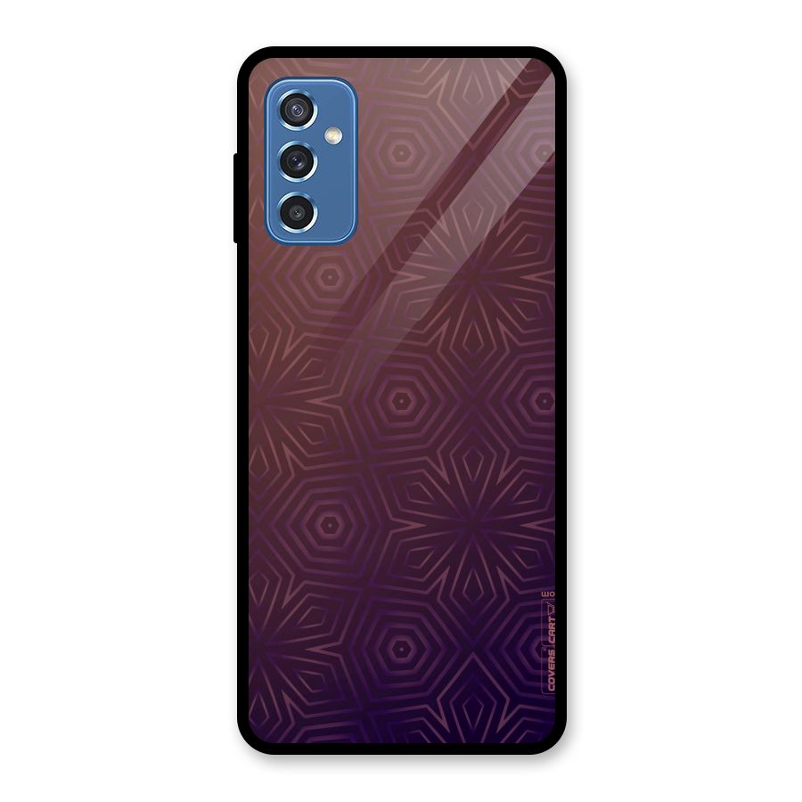 Lavish Purple Pattern Glass Back Case for Galaxy M52 5G