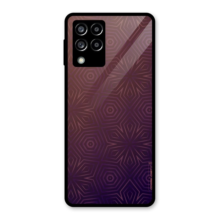 Lavish Purple Pattern Glass Back Case for Galaxy M53 5G