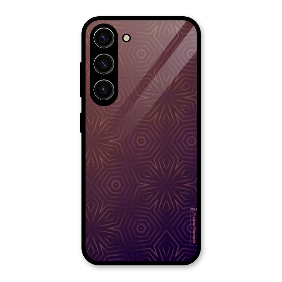 Lavish Purple Pattern Glass Back Case for Galaxy S23