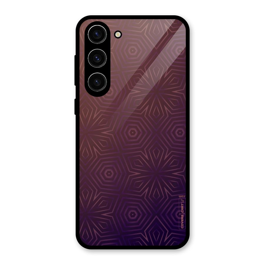 Lavish Purple Pattern Glass Back Case for Galaxy S23 Plus