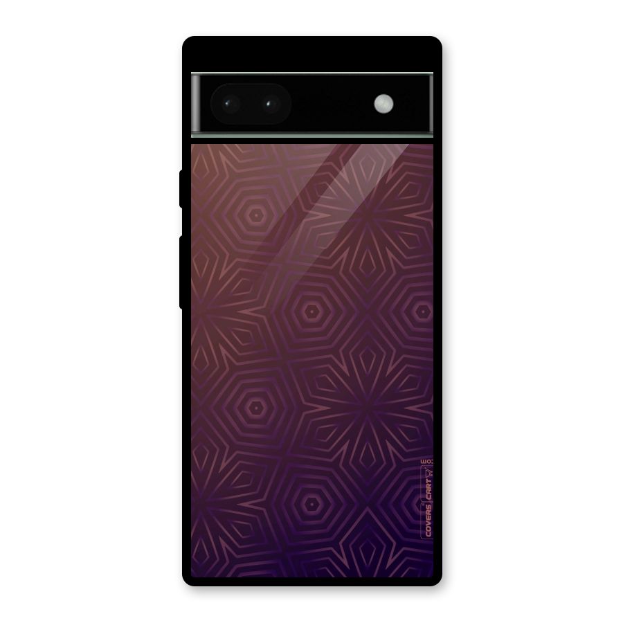 Lavish Purple Pattern Glass Back Case for Google Pixel 6a