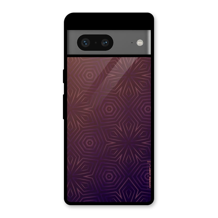 Lavish Purple Pattern Glass Back Case for Google Pixel 7