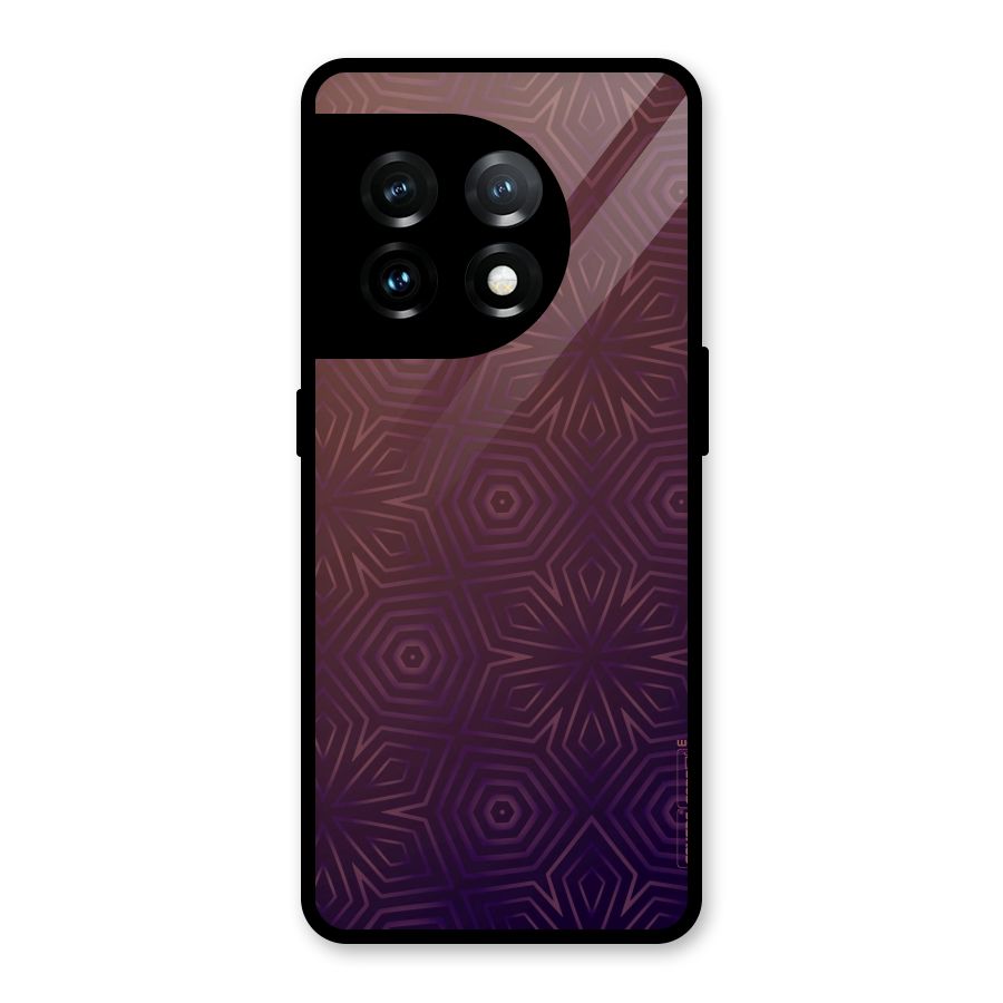 Lavish Purple Pattern Glass Back Case for OnePlus 11