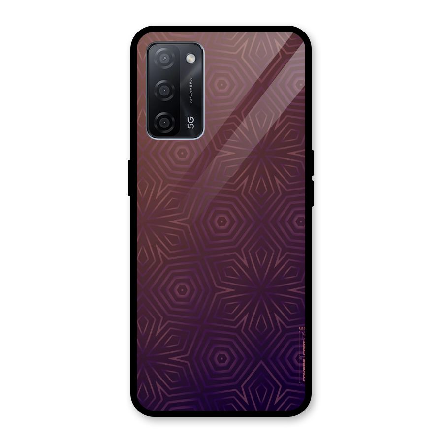 Lavish Purple Pattern Glass Back Case for Oppo A53s 5G