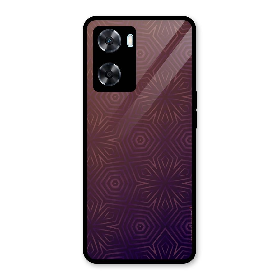 Lavish Purple Pattern Glass Back Case for Oppo A77