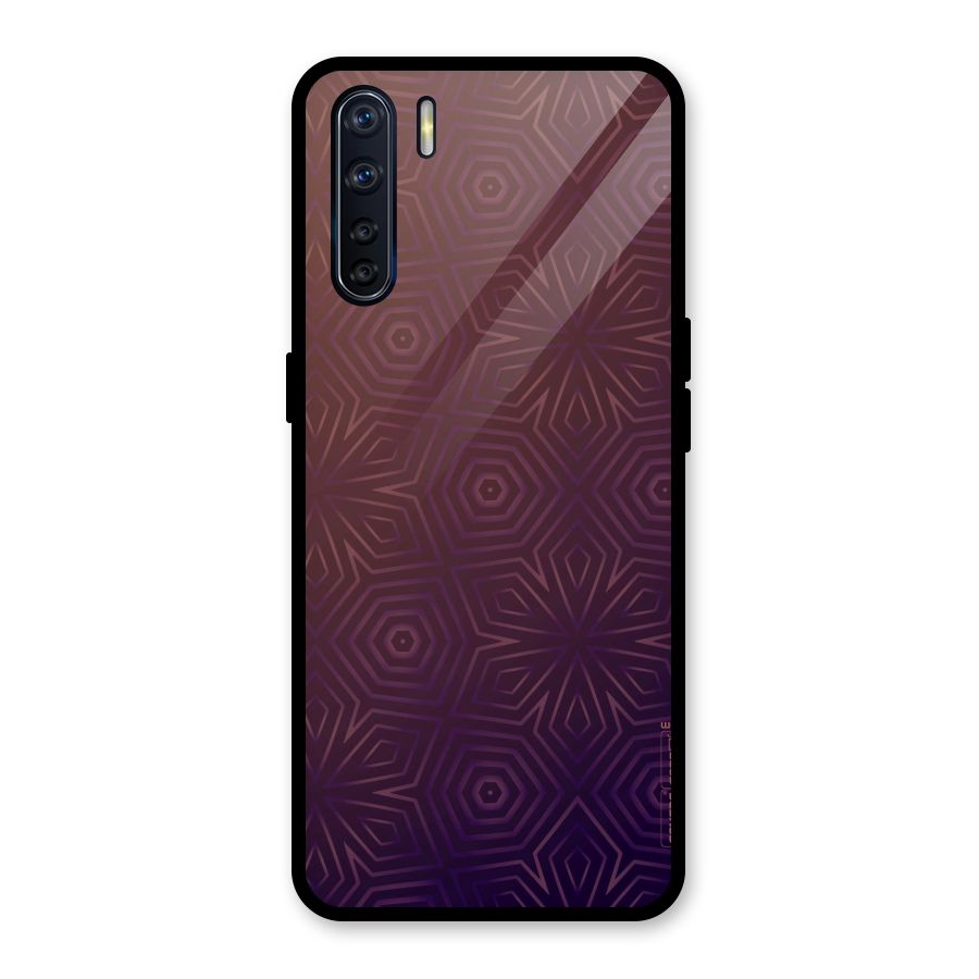 Lavish Purple Pattern Glass Back Case for Oppo F15