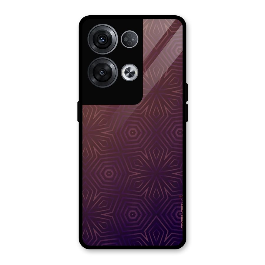 Lavish Purple Pattern Glass Back Case for Oppo Reno8 Pro 5G