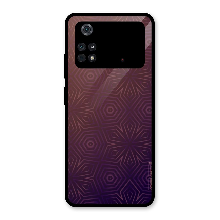 Lavish Purple Pattern Glass Back Case for Poco M4 Pro 4G