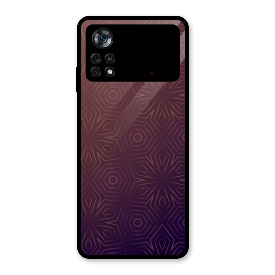 Lavish Purple Pattern Glass Back Case for Poco X4 Pro 5G