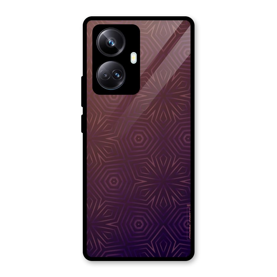 Lavish Purple Pattern Glass Back Case for Realme 10 Pro Plus