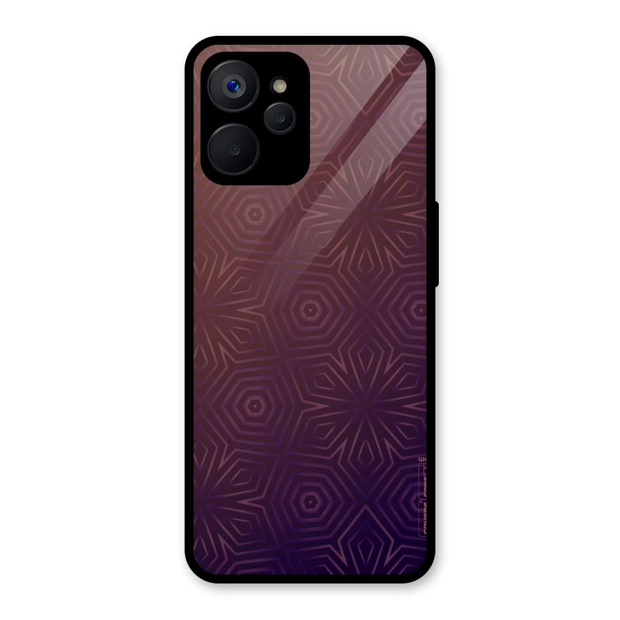 Lavish Purple Pattern Glass Back Case for Realme 9i 5G