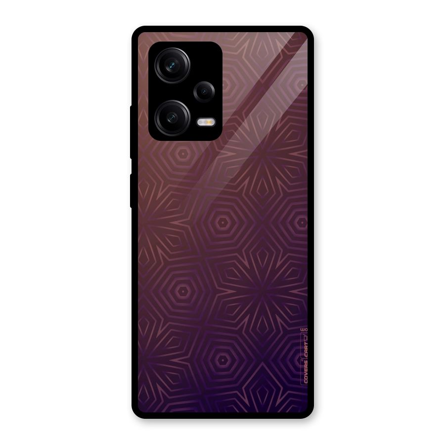 Lavish Purple Pattern Glass Back Case for Redmi Note 12 Pro