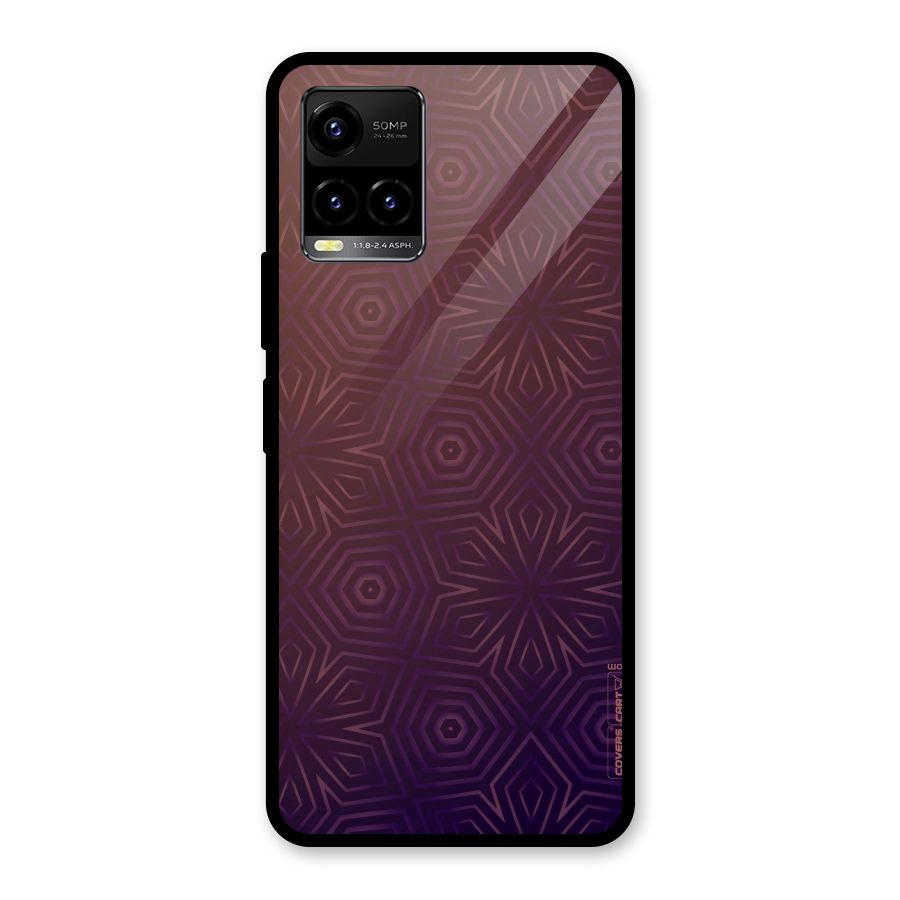 Lavish Purple Pattern Glass Back Case for Vivo Y21T