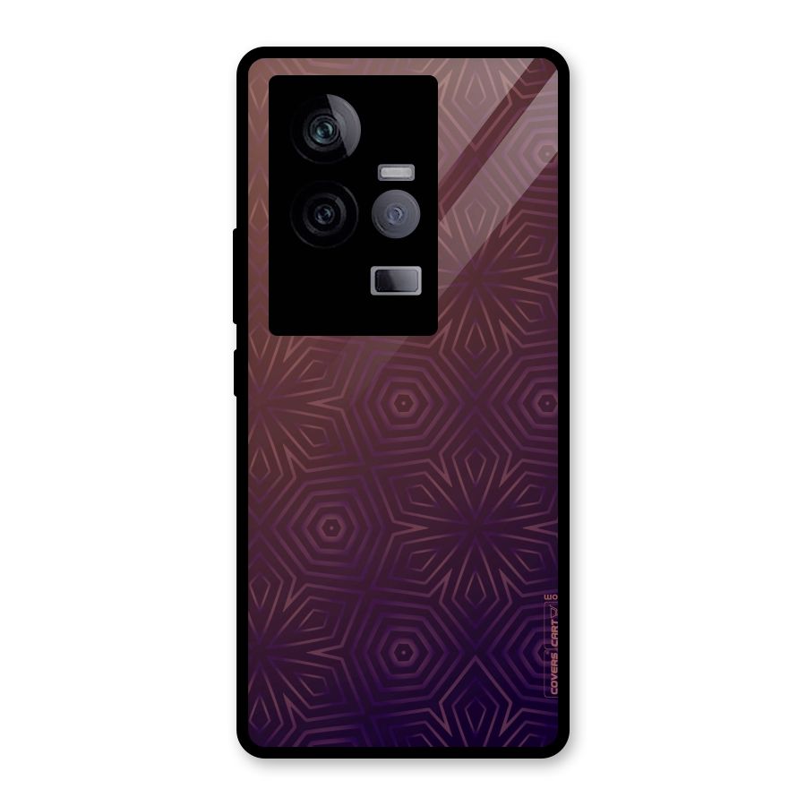 Lavish Purple Pattern Glass Back Case for Vivo iQOO 11 5G