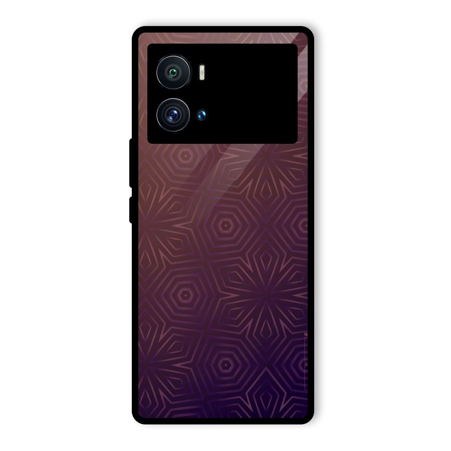 Lavish Purple Pattern Glass Back Case for Vivo iQOO 9 Pro