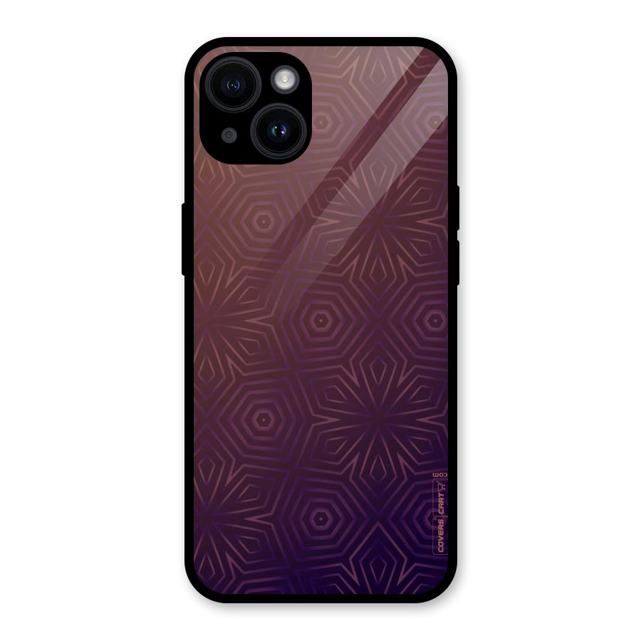 Lavish Purple Pattern Glass Back Case for iPhone 14