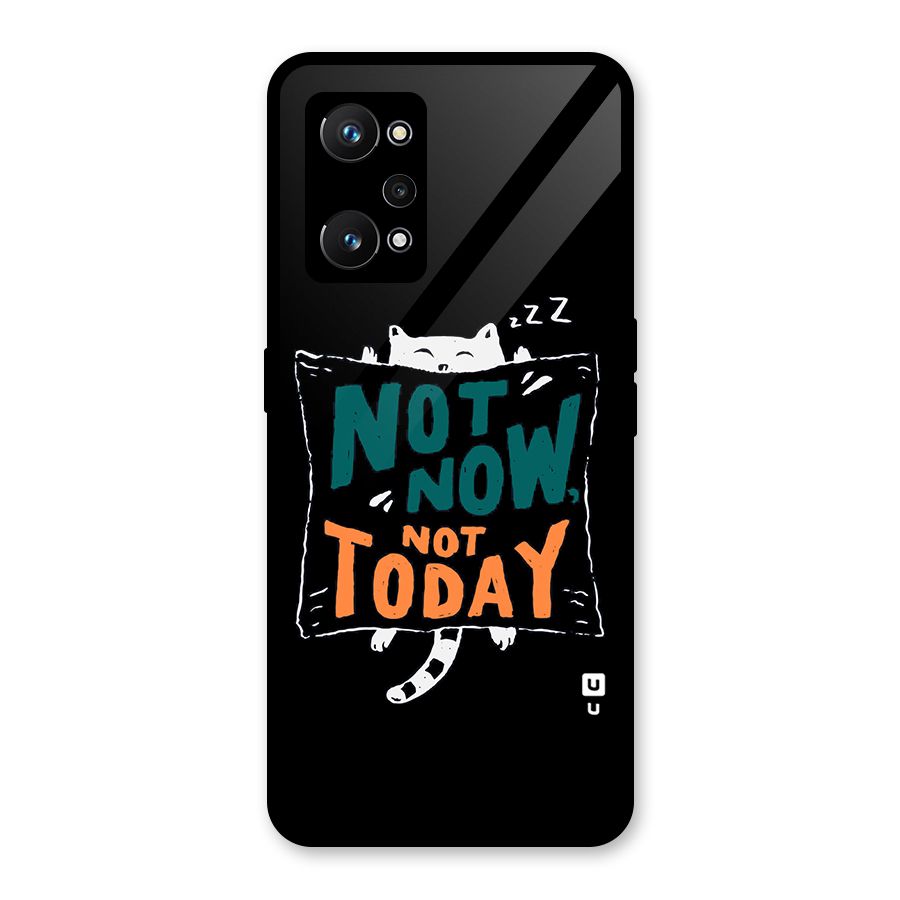 Lazy Cat Not Today Glass Back Case for Realme GT Neo 3T