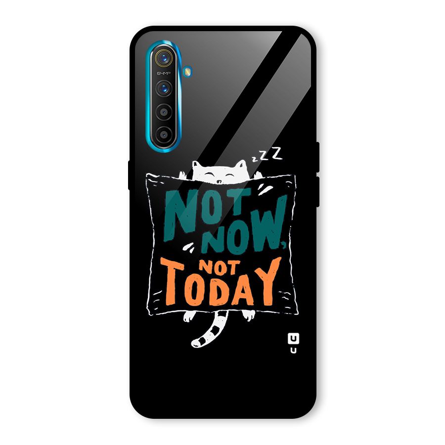 Lazy Cat Not Today Glass Back Case for Realme X2