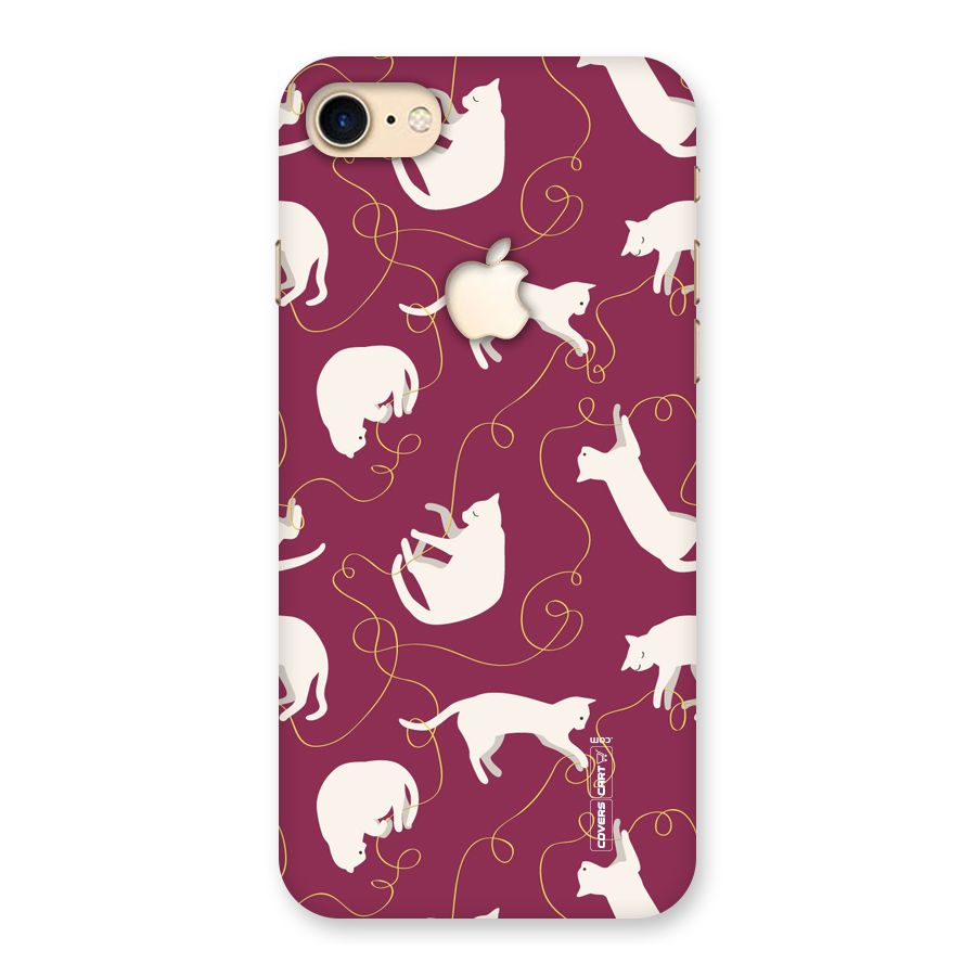 Lazy Kitty Back Case for iPhone 7 Apple Cut