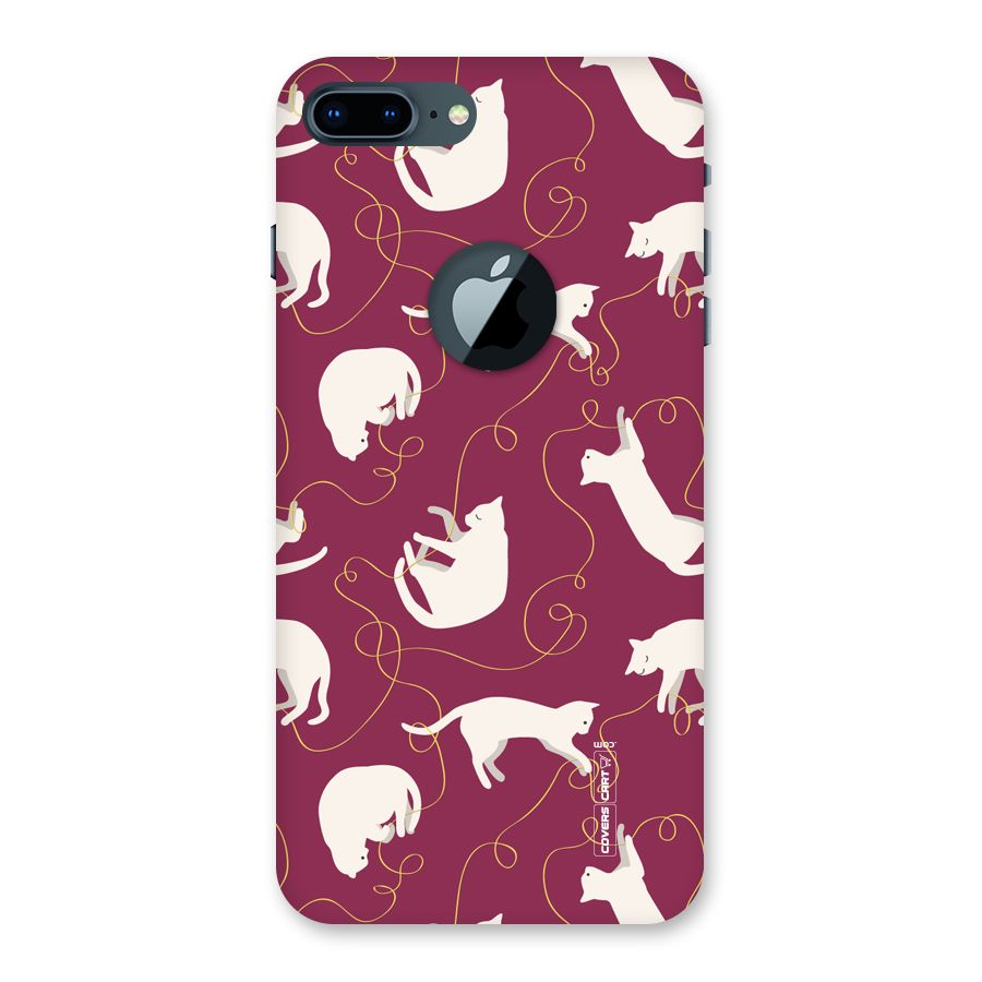 Lazy Kitty Back Case for iPhone 7 Plus Logo Cut
