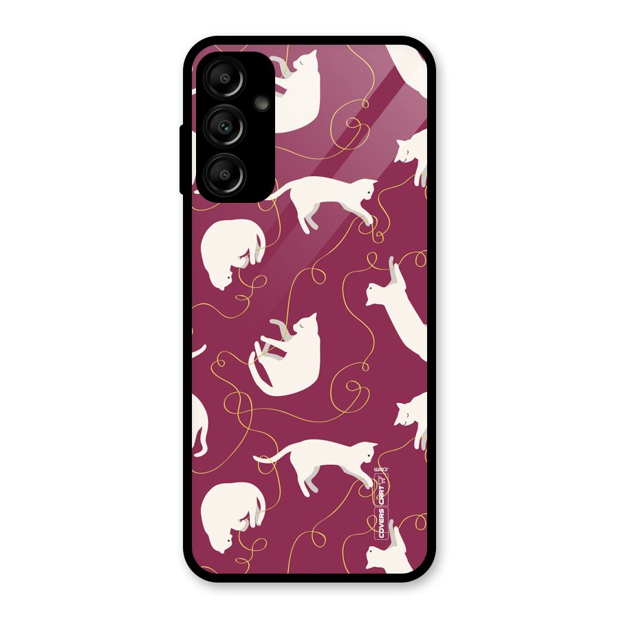 Lazy Kitty Glass Back Case for Galaxy A14 5G