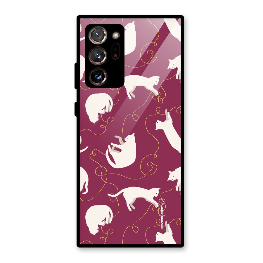Lazy Kitty Glass Back Case for Galaxy Note 20 Ultra 5G