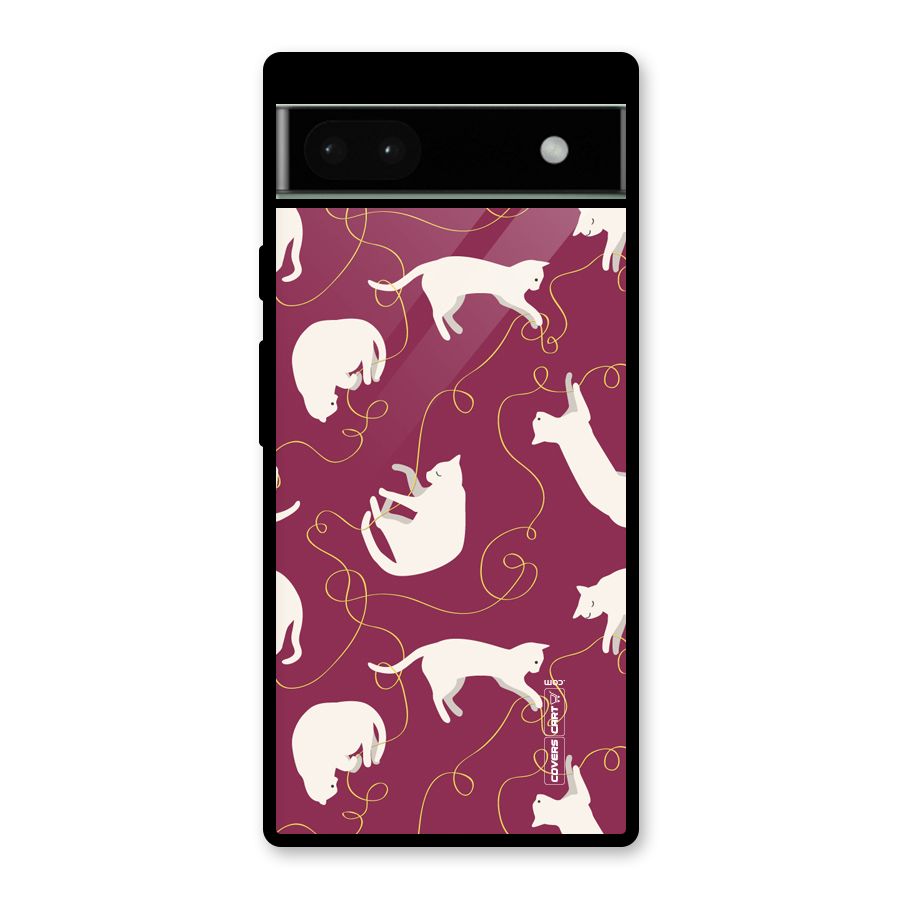 Lazy Kitty Glass Back Case for Google Pixel 6a