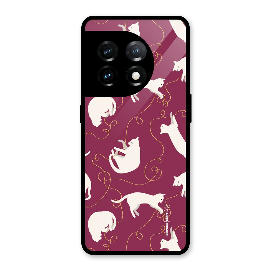 Lazy Kitty Glass Back Case for OnePlus 11