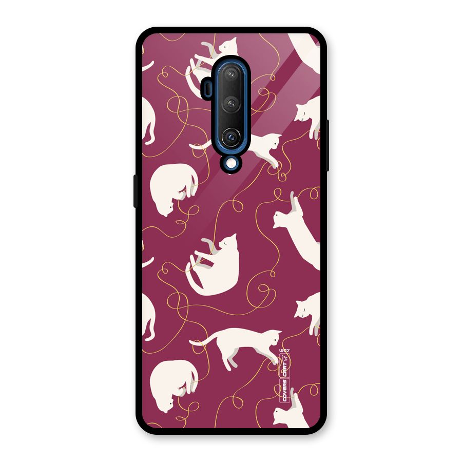 Lazy Kitty Glass Back Case for OnePlus 7T Pro