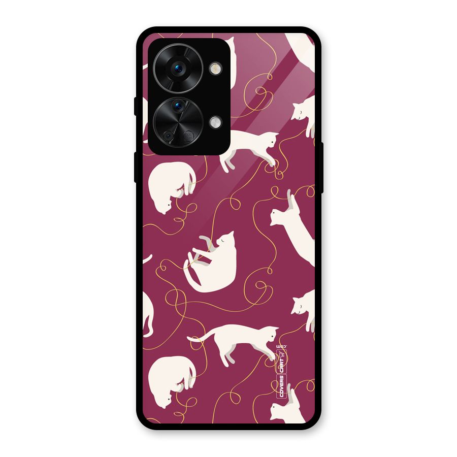 Lazy Kitty Glass Back Case for OnePlus Nord 2T