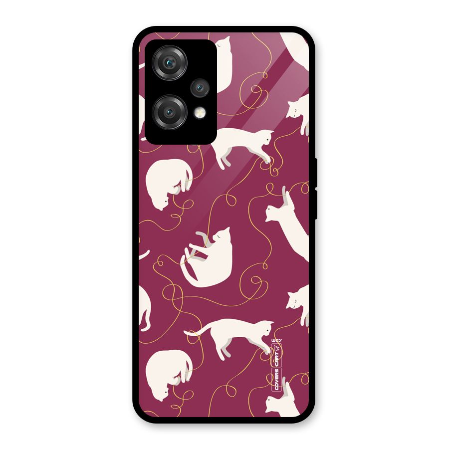 Lazy Kitty Glass Back Case for OnePlus Nord CE 2 Lite 5G