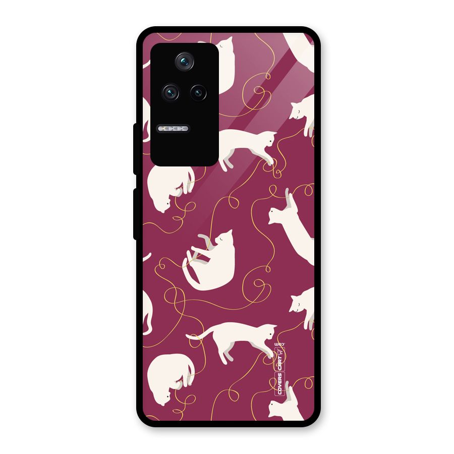 Lazy Kitty Glass Back Case for Poco F4 5G